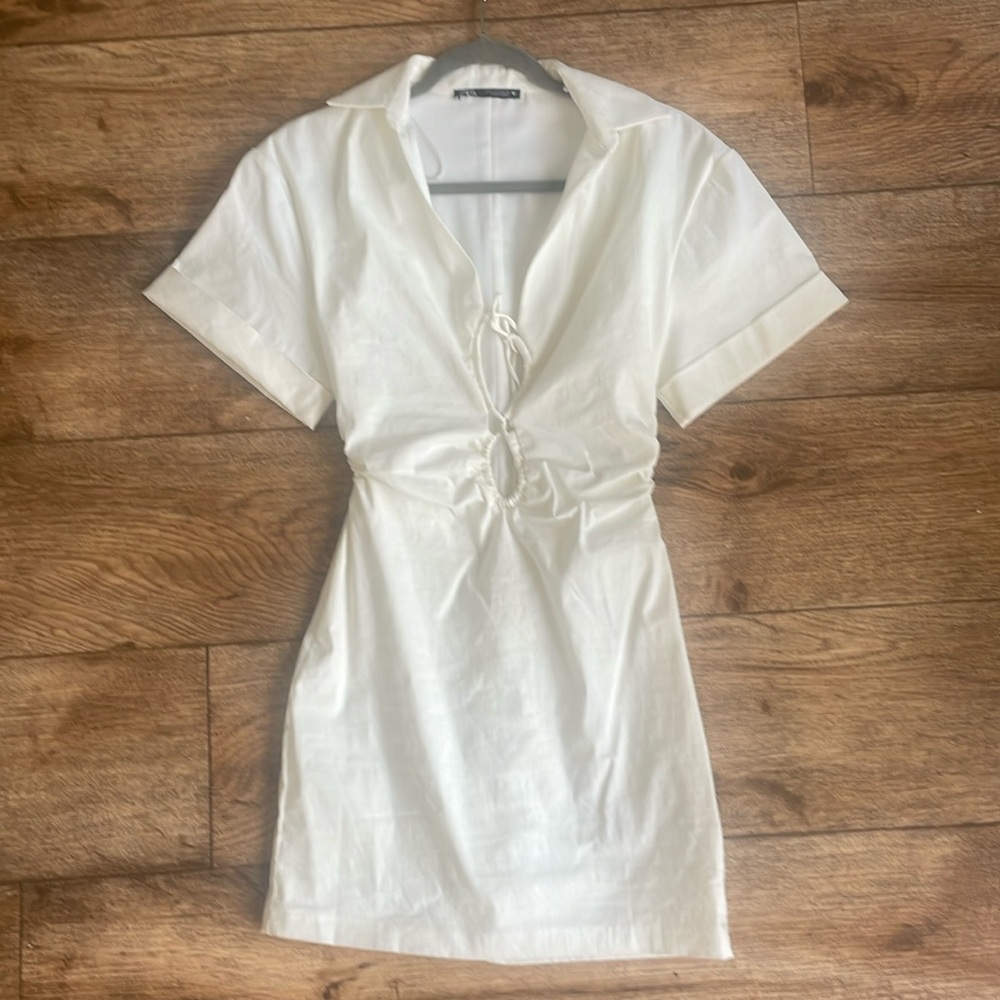 Zara White Shirt Dress